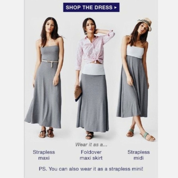 GAP Maxi Convertible Fit and Flare Strapless Dress/ Skirt Size XS - Picture 3 of 12